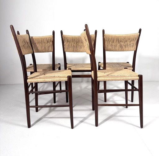 5x Brutalist French Dining Chairs