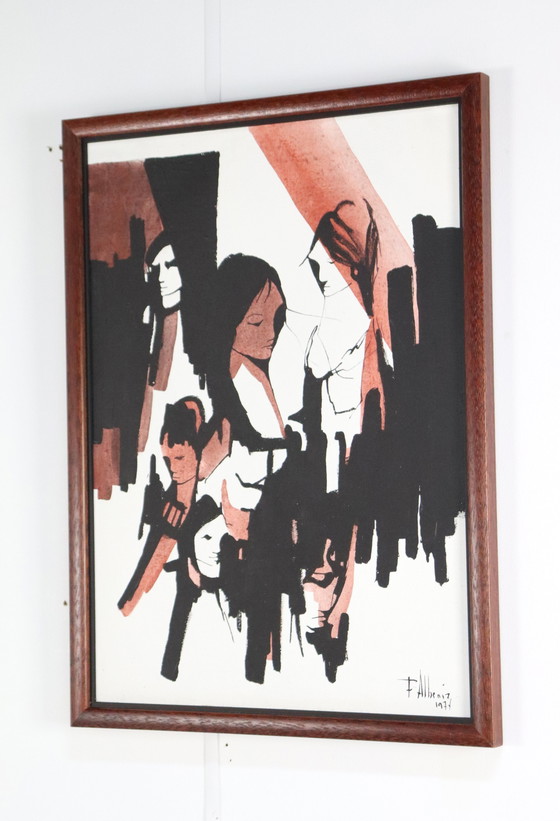 Image 1 of Fernando Alzamora Albeniz Painting 1977 Vintage