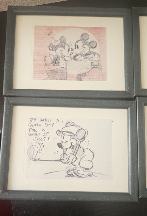 4 Story Sketches by Walt Disney