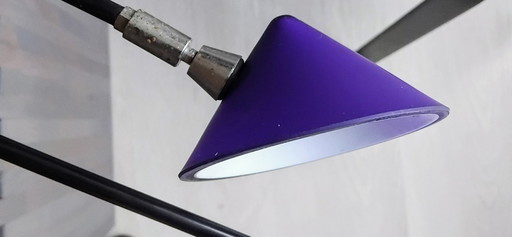 Pola Design Ceiling Lamp, Halogen 12V 20W. Cobalt Blue, Length Arms 115 & 80 Cm