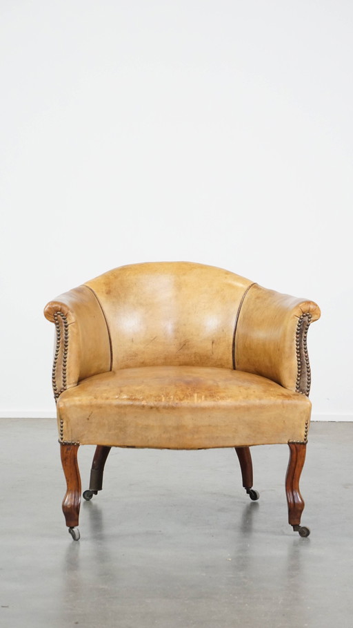 Sheepskin Armchair on Wheels