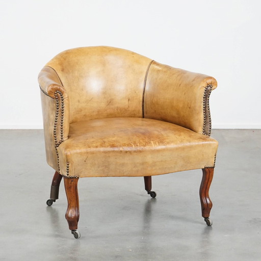 Sheepskin Armchair on Wheels