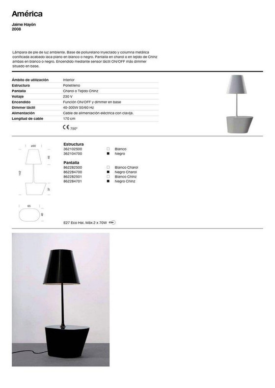 Image 1 of Metalarte América floor lamp/side table