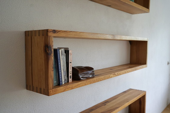 Image 1 of Pine wall shelves by Ate Van Apeldoorn for Houtwerk Hattem, 1970S, set of 3