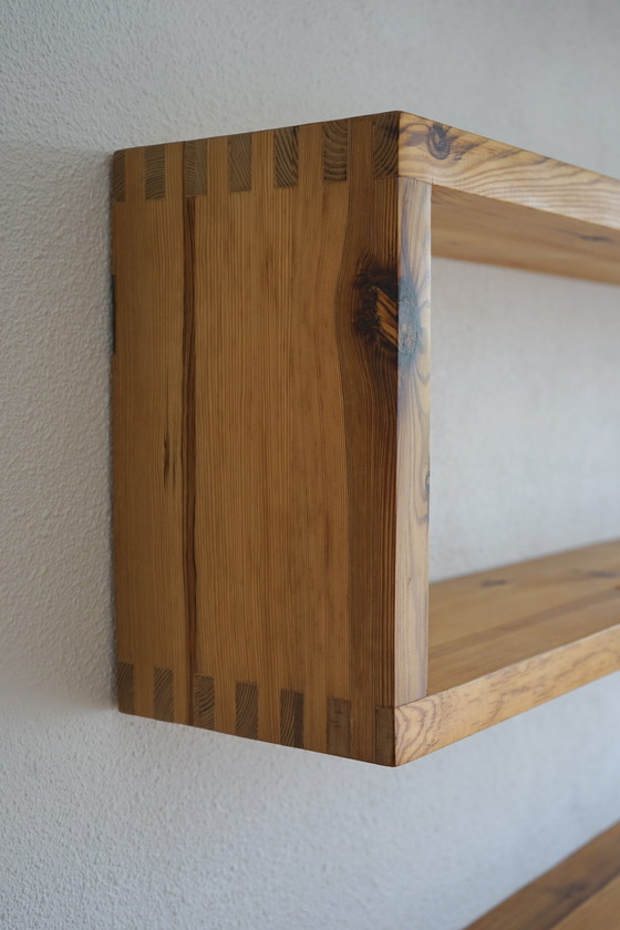 Image 1 of Pine wall shelves by Ate Van Apeldoorn for Houtwerk Hattem, 1970S, set of 3