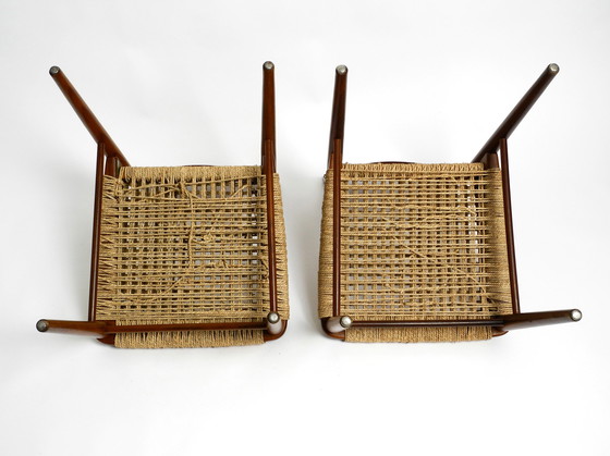 Image 1 of Two original 1960s Wilkhahn chairs made of walnut with wicker cane | Model 351 by Georg Leowald