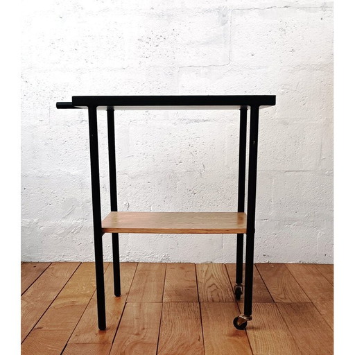 Vintage metal and wood trolley