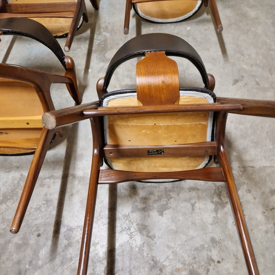 Image 1 of 6x Awa cow horn chair attributed to Louis Van Teeffelen