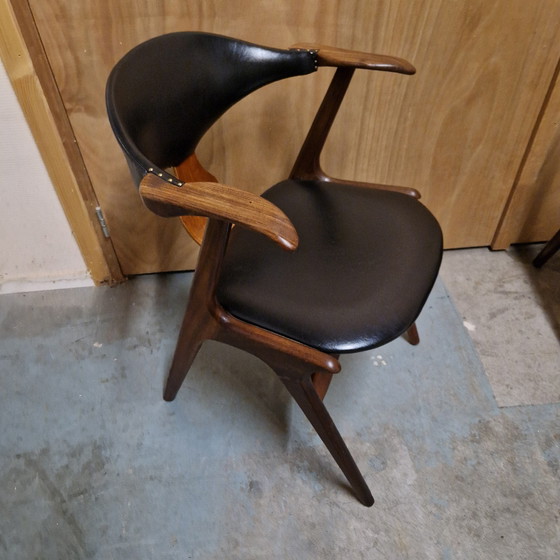 Image 1 of 6x Awa cow horn chair attributed to Louis Van Teeffelen