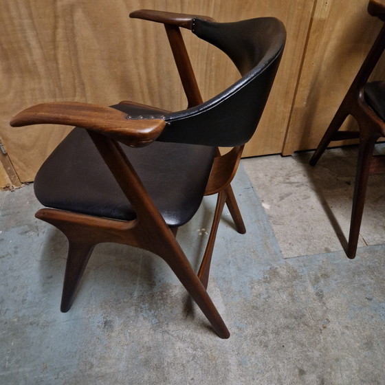 Image 1 of Louis Van Teeffelen Awa Set Of 6 Cow Horn Chairs