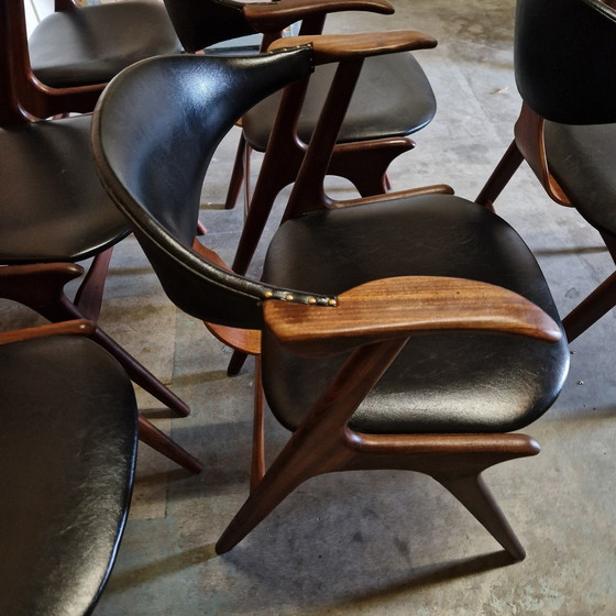 Image 1 of Louis Van Teeffelen Awa Set Of 6 Cow Horn Chairs