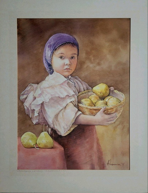 Andrzej Lewoniec "Girl With Pears"