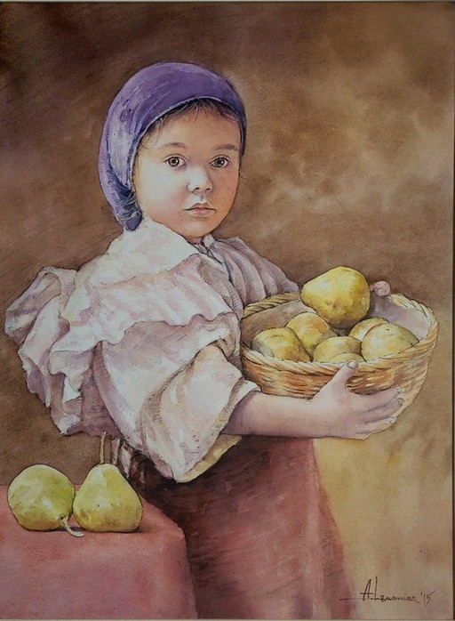 Andrzej Lewoniec "Girl With Pears"