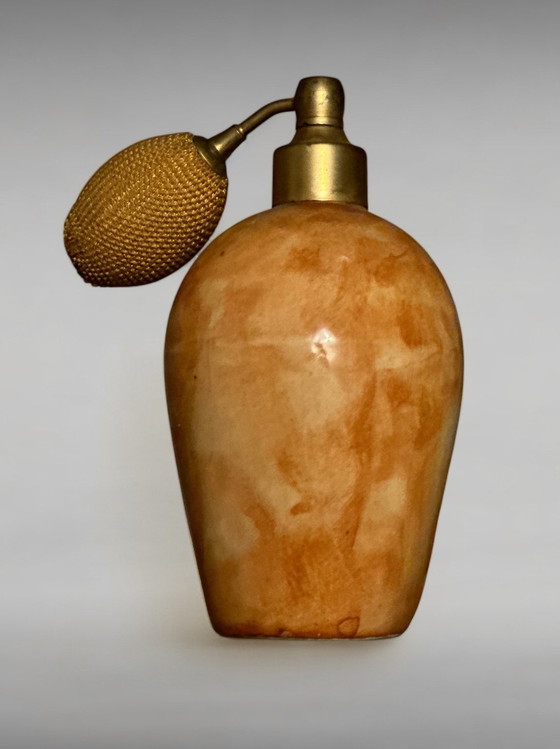 Image 1 of Atomizzatore Art Déco, flacone spray per profumo dipinto a mano, stile vintage