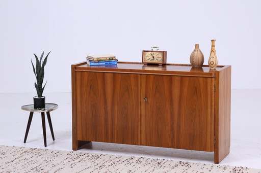 Hellerau chest of drawers 60s | Mid - Century cabinet 617 | A hallway vintage storage retro 70s walnut wood storage