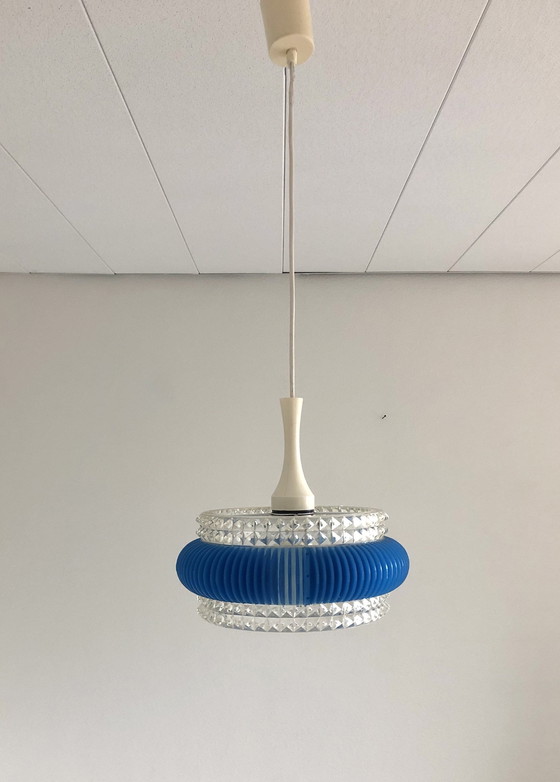 Image 1 of Pendant Lamp Plastic With Glass Shade From Me Marbach Leuchten