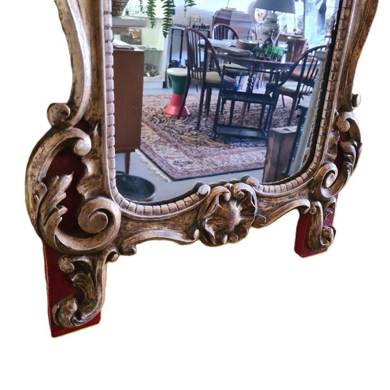 Image 1 of French Gilded Wood Mirror In Louis Xv Style, 2E Half 1