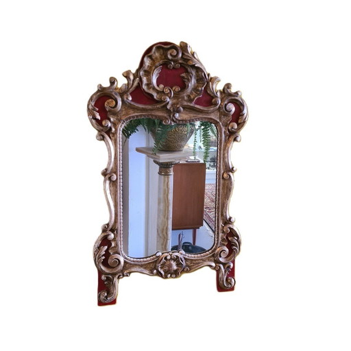 French Gilded Wood Mirror In Louis Xv Style, 2E Half 1