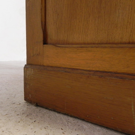 Image 1 of Oak Shutter Cabinet With 2 Shutters, 180 Cm High, 1930s