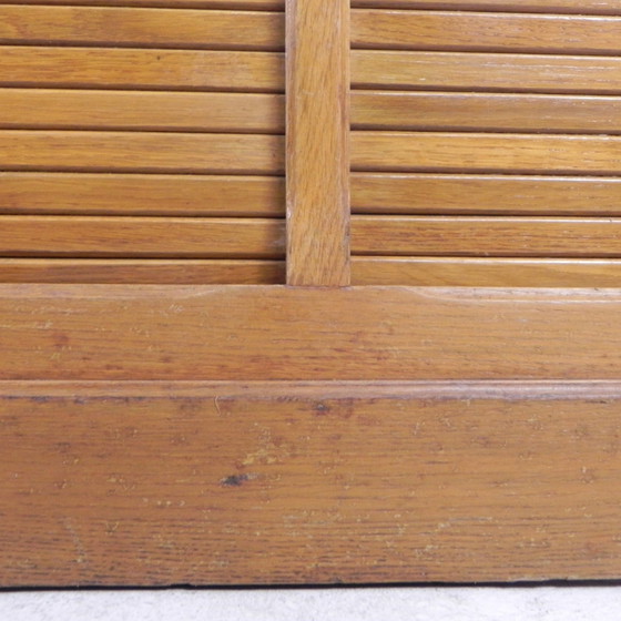 Image 1 of Oak Shutter Cabinet With 2 Shutters, 180 Cm High, 1930s