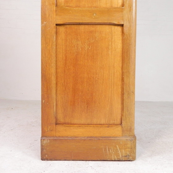 Image 1 of Oak Shutter Cabinet With 2 Shutters, 180 Cm High, 1930s