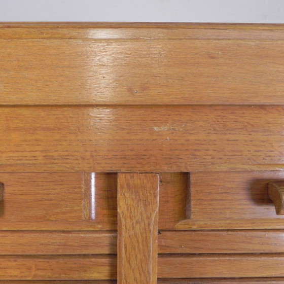 Image 1 of Oak Shutter Cabinet With 2 Shutters, 180 Cm High, 1930s