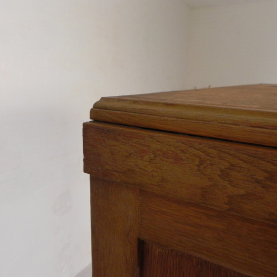 Image 1 of Oak Shutter Cabinet With 2 Shutters, 180 Cm High, 1930s