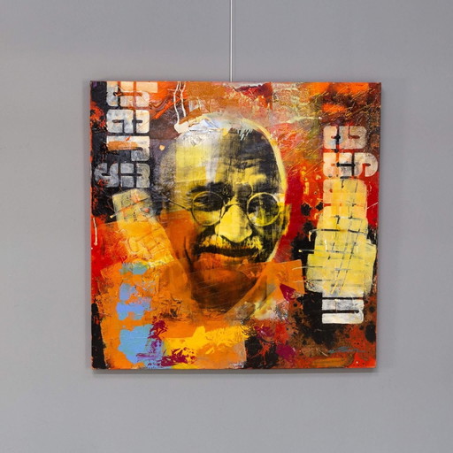 Claus Costa Pop Art Gandhi Painting