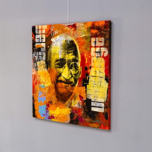 Claus Costa Pop Art Gandhi Painting