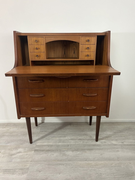 Image 1 of Vintage Scandinavian Danish Design Teak Secretaire