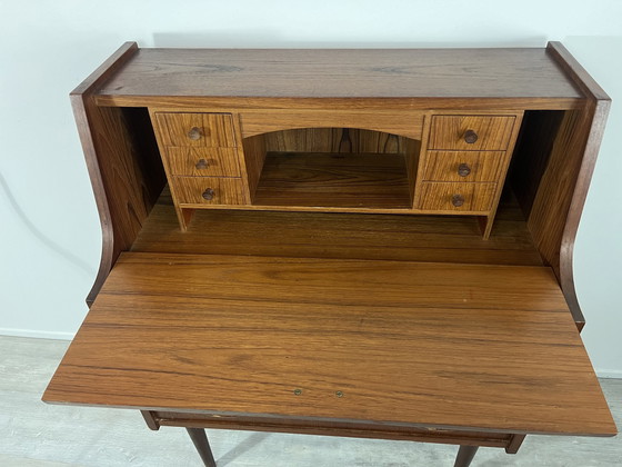 Image 1 of Vintage Scandinavian Danish Design Teak Secretaire