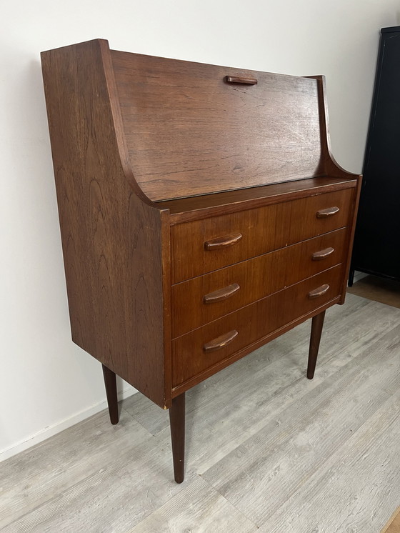 Image 1 of Vintage Scandinavian Danish Design Teak Secretaire