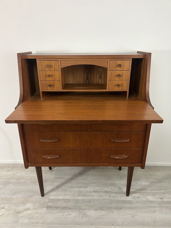 Image 1 of Vintage Scandinavian Danish Design Teak Secretaire