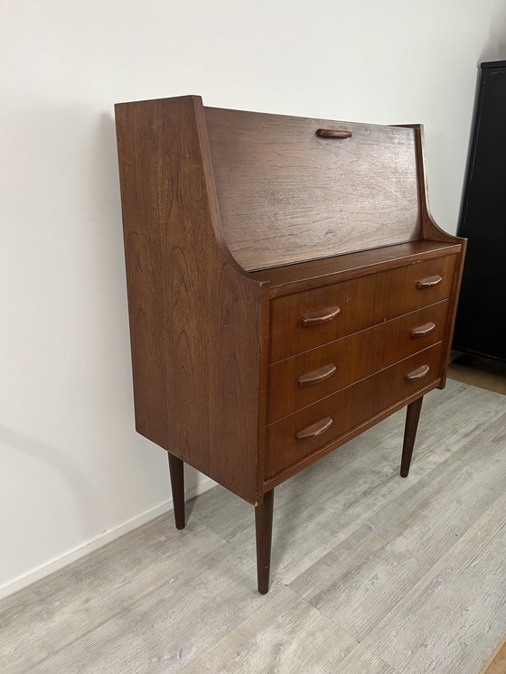 Image 1 of Vintage Scandinavian Danish Design Teak Secretaire