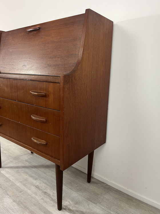 Image 1 of Vintage Scandinavian Danish Design Teak Secretaire