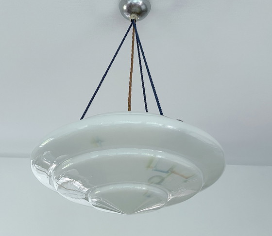 Image 1 of Art Deco Glass Pendant Lamp