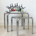 Michael Noll Porte-bouteilles en aluminium poli