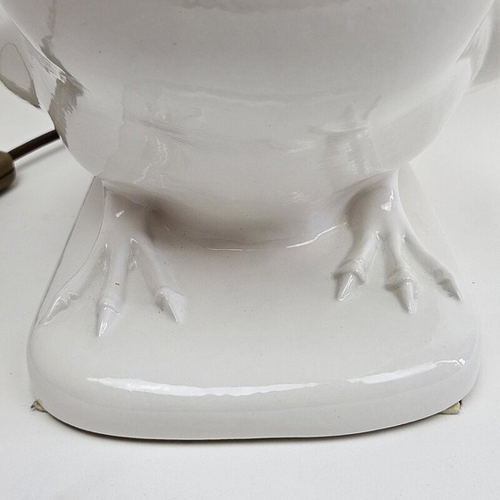 Image 1 of Vintage Pigeon table lamp in porcelain and brass, Italy 1970