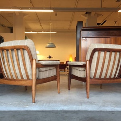  2x 60s Rosewood Armchair 