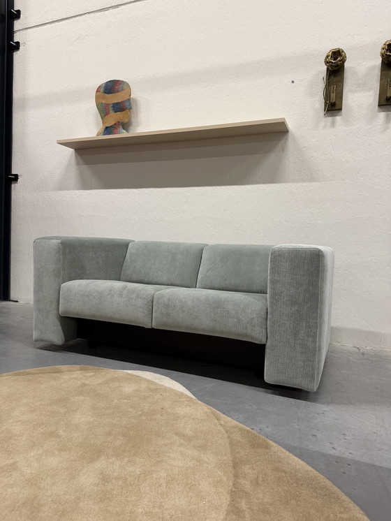 Image 1 of Divano Gelderland 430 Cube a 2 posti in tessuto a coste blu 