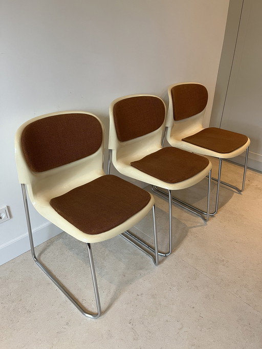 3X Chair Space Age/Mid - Century: Swing Modell Drabert Sm400K. Germany.