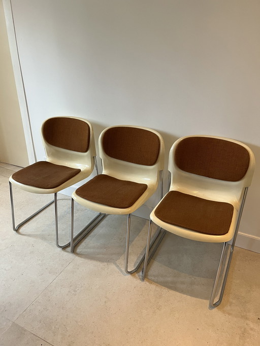 3X Chair Space Age/Mid - Century: Swing Modell Drabert Sm400K. Germany.