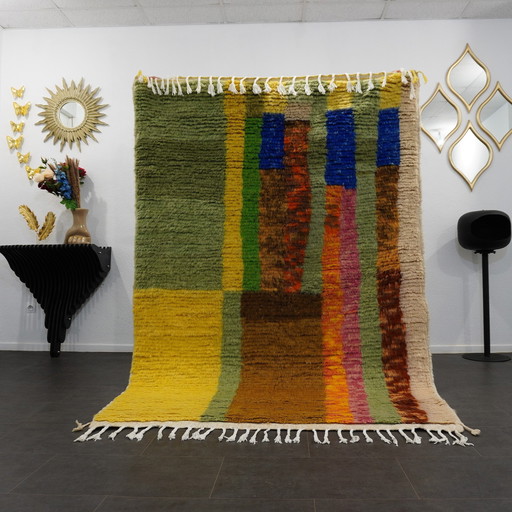 Tapis berbère -238 cm x 165 cm - laine colorée