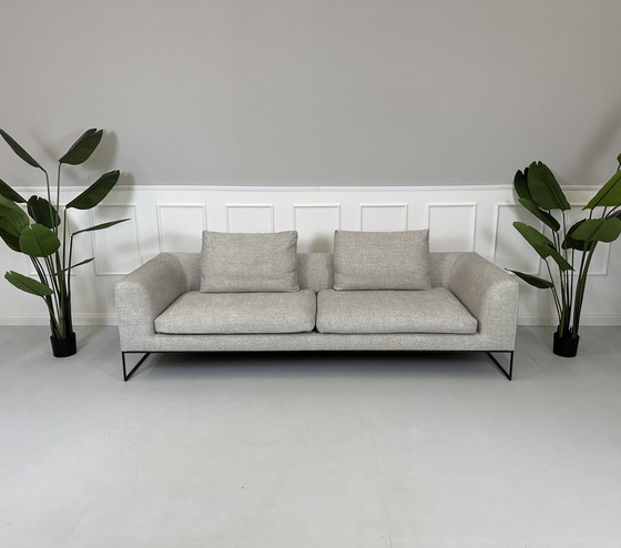 Image 1 of Cor Mell designer sofa couch gray 3 seater + stool