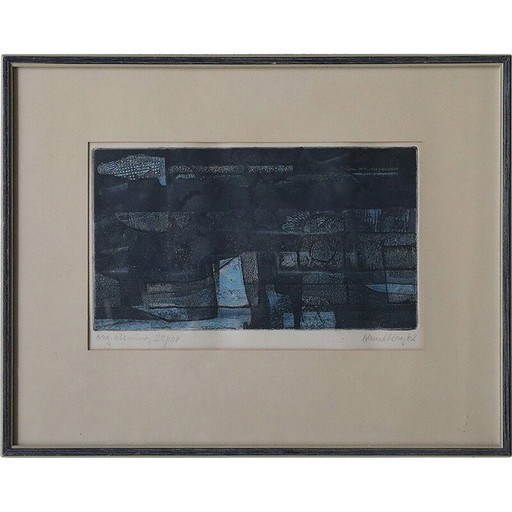 Dipinto vintage di Bertil Lundberg, 1962