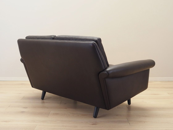 Image 1 of Sofá de cuero marrón, diseño danés, años 60, Diseñador: Aage Christiansen, Fabricación: Erhardsen &amp; Andersen