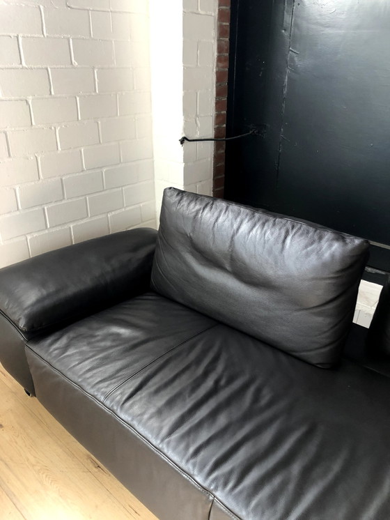 Image 1 of Musterring leather sofa with seat depth adjustment