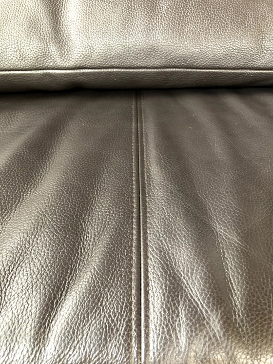 Image 1 of Musterring leather sofa with seat depth adjustment