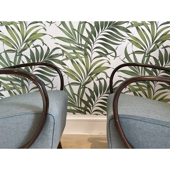 Image 1 of Pair of vintage bentwood armchairs by Jindrich Halabala, Czechoslovakia 1950