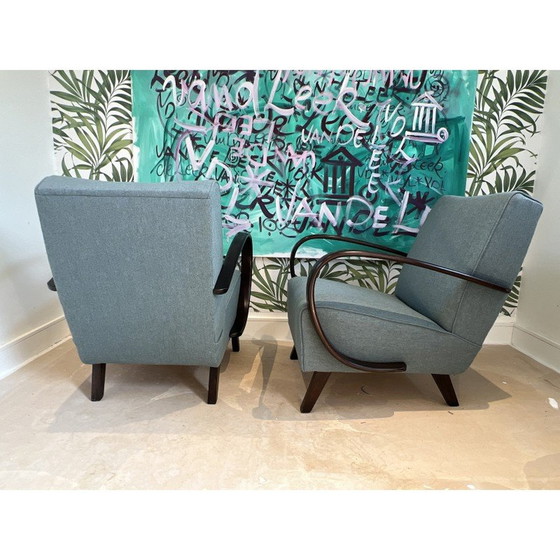Image 1 of Pair of vintage bentwood armchairs by Jindrich Halabala, Czechoslovakia 1950